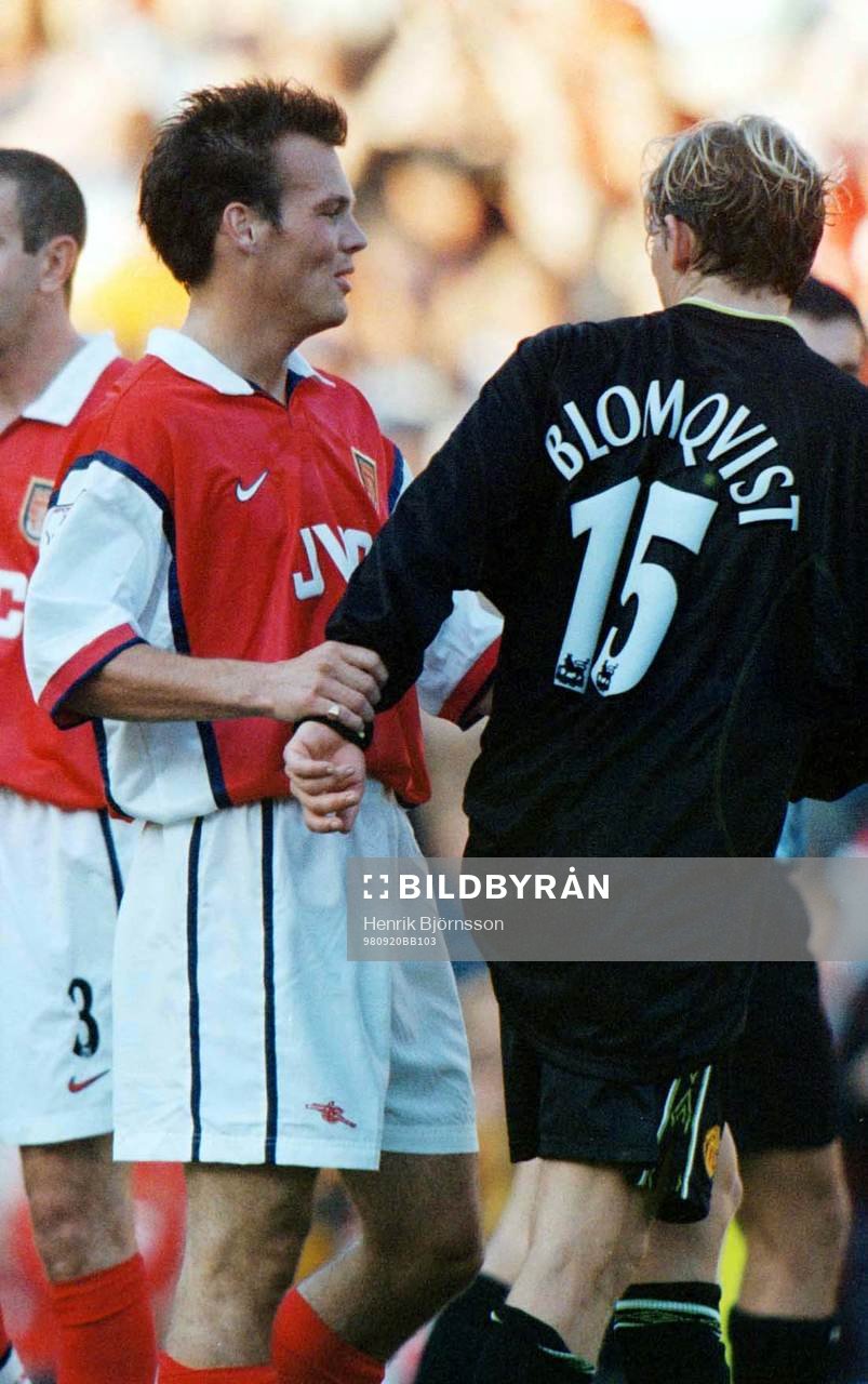 Fredrik Ljungberg och Jesper Blomqvist, Manchester U