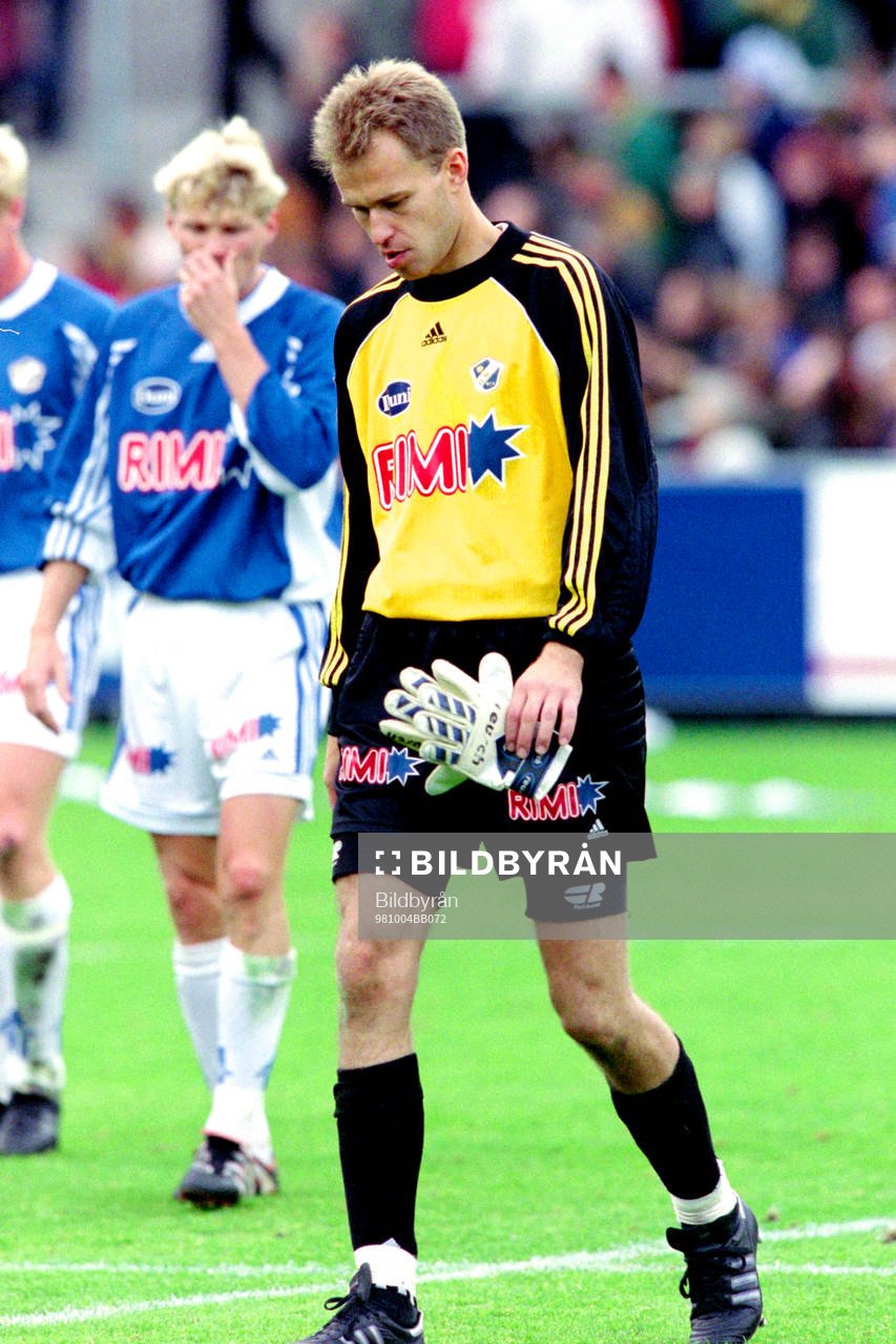 Fotboll, Allsvenskan, Halmstad - AIK, 1-1: Håkan Svensson, målvakt, Halmstad. 