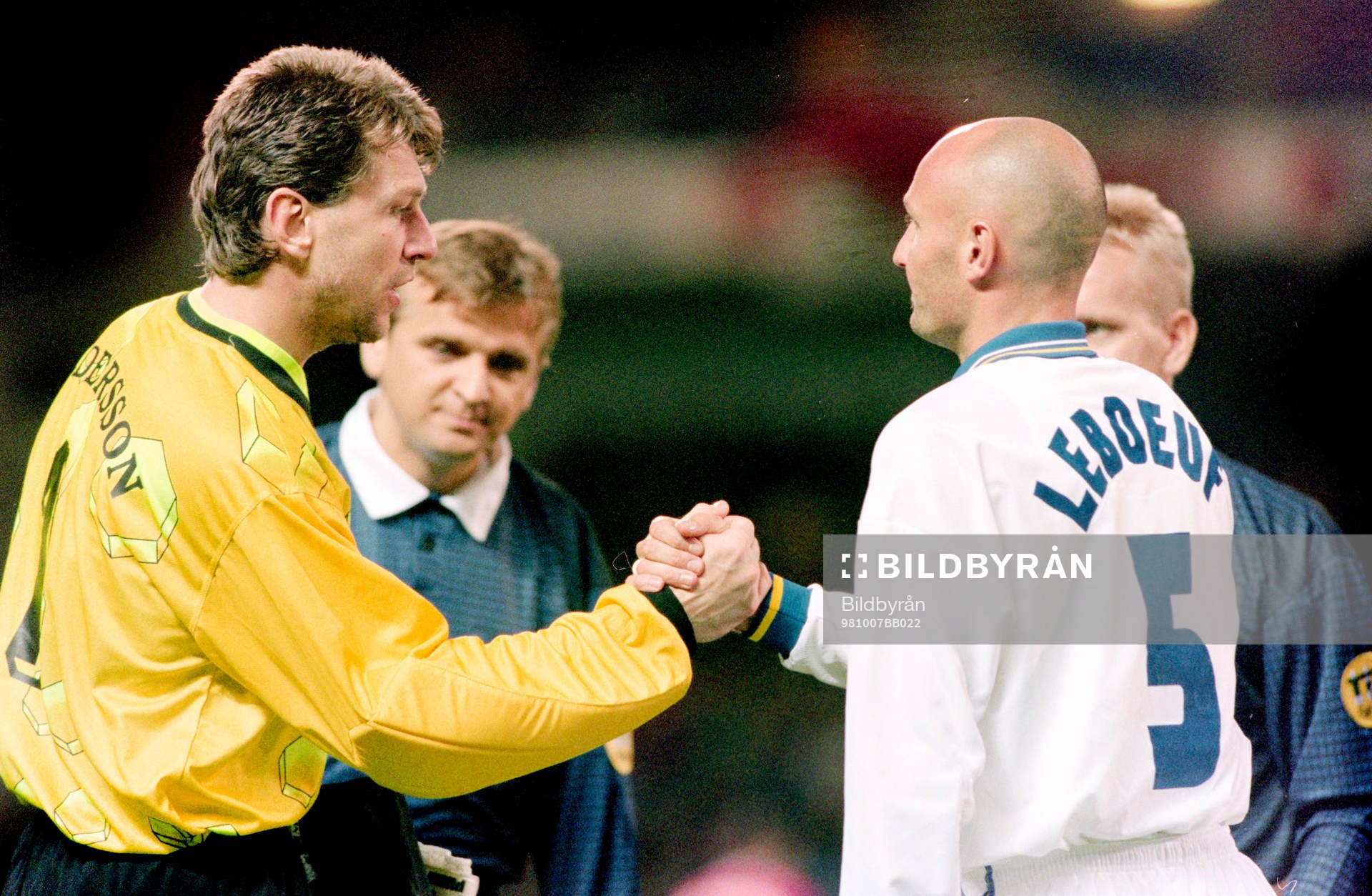 Sven Andersson, Målvakt, Helsingborg och Frank Leboeuf,
