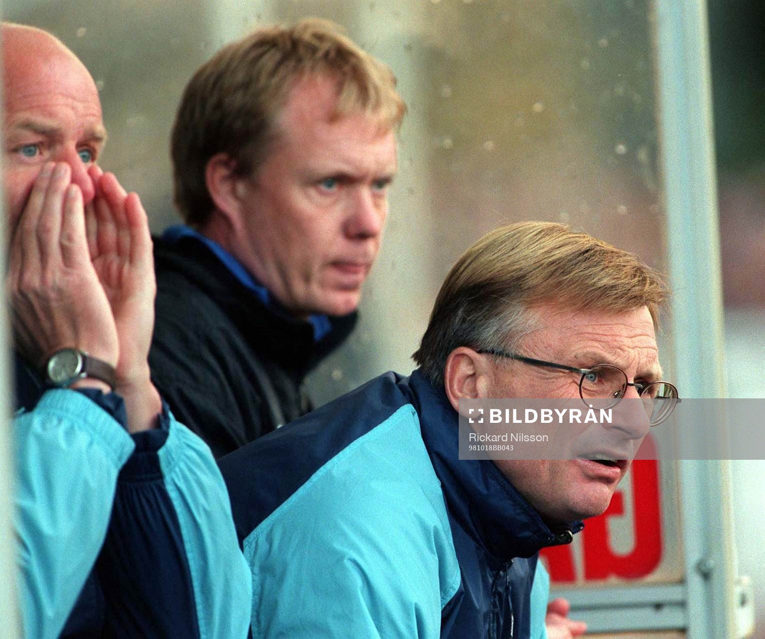 Thomas Sjöberg, Lars Larsson och Roland Andersson, tränare