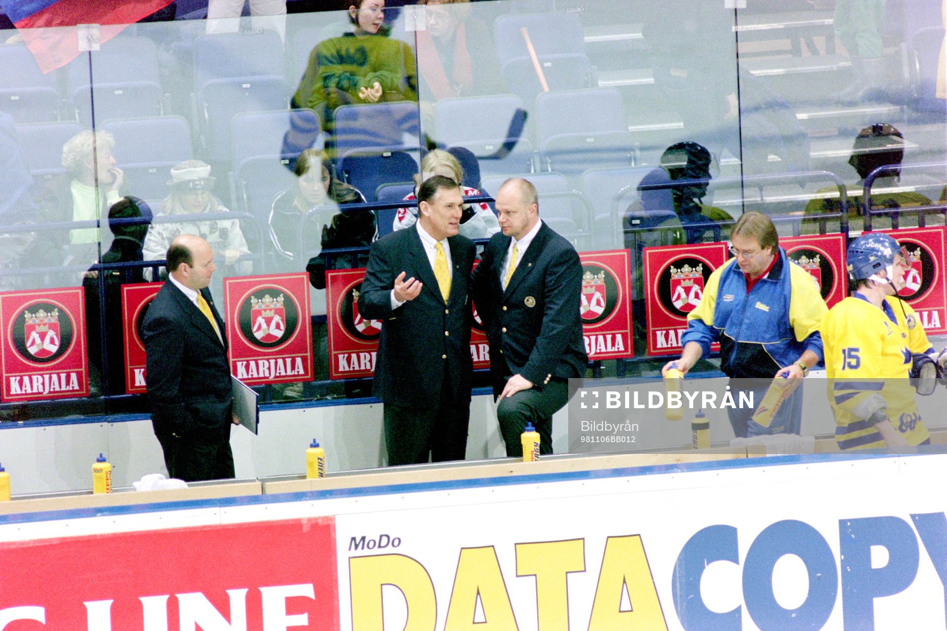 Peter Wallin, general manager och coacherna Dan Hobér och
