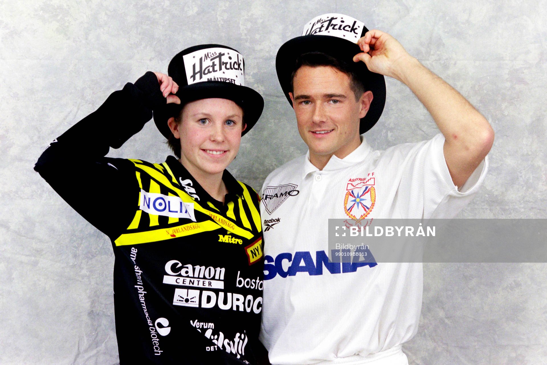 Segrarna Hanna Ljungberg, Umeå IK och Mario Jadonic,