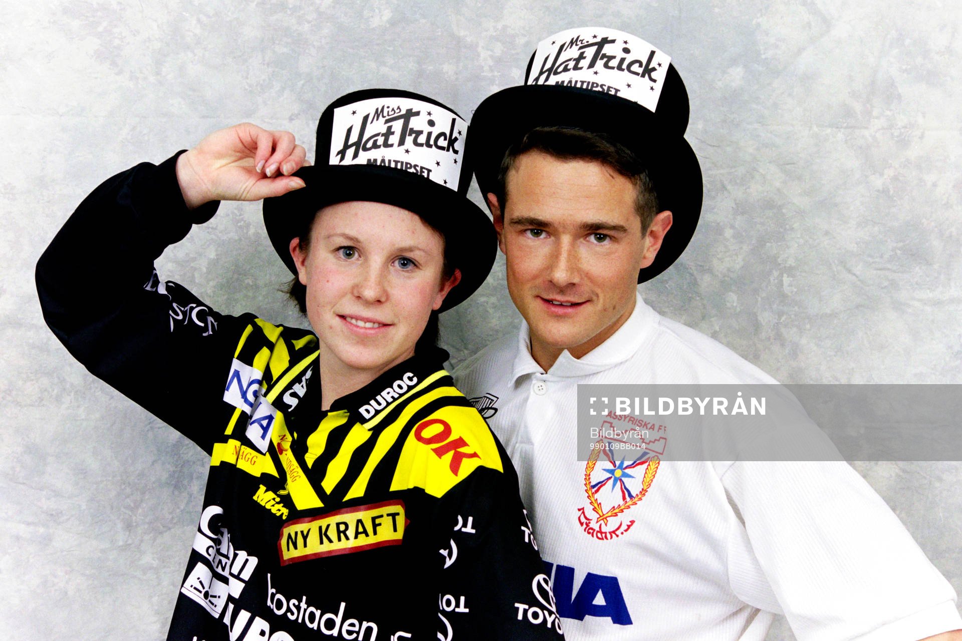 Segrarna Hanna Ljungberg, Umeå IK och Mario Jadonic,