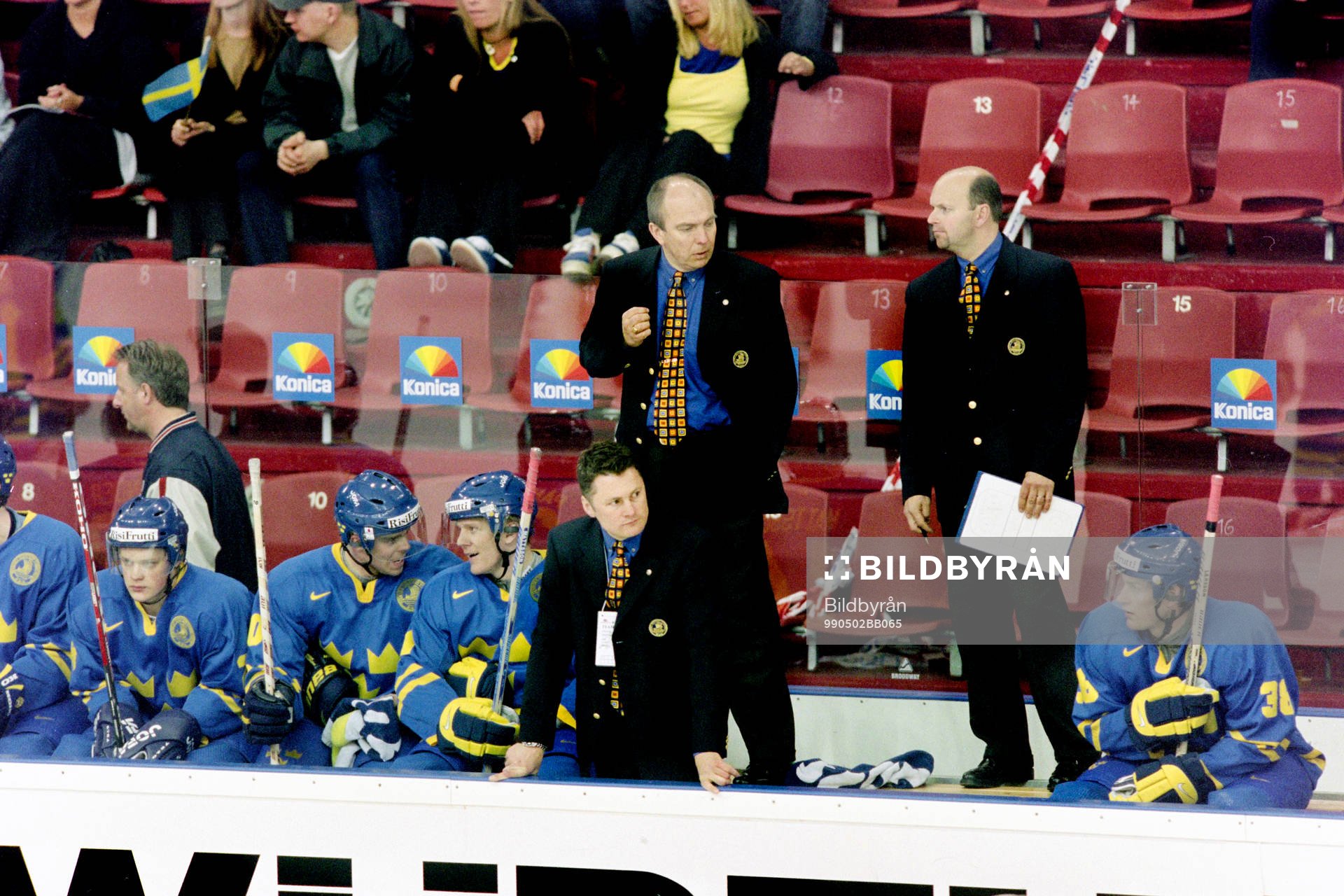 Stephan Lundh, Sune Bergman tränare och Peter Wallin,