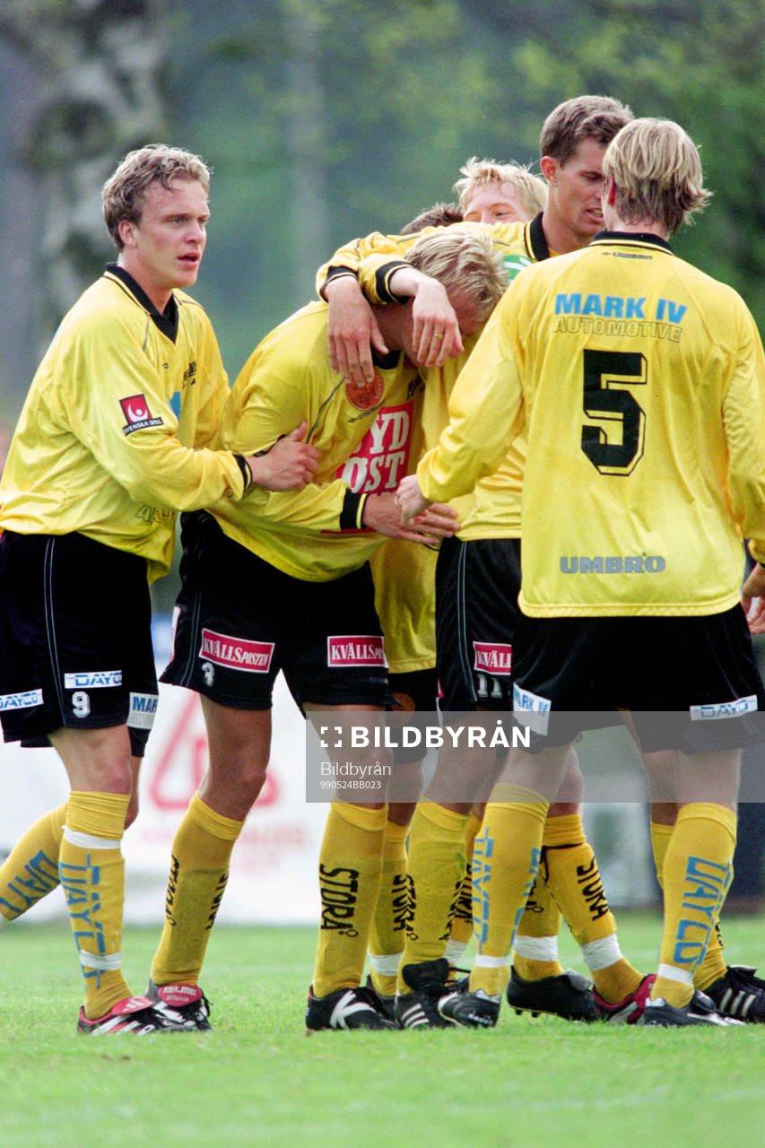 Marcus Ekenberg och Patrik Rosengren, Mjällby jublar