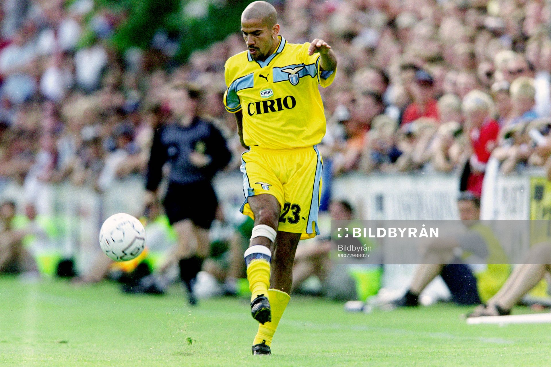 Fotboll, Vänskapsmatch, Helsingborg - Lazio: Juan Sebastian Veron, Lazio. 