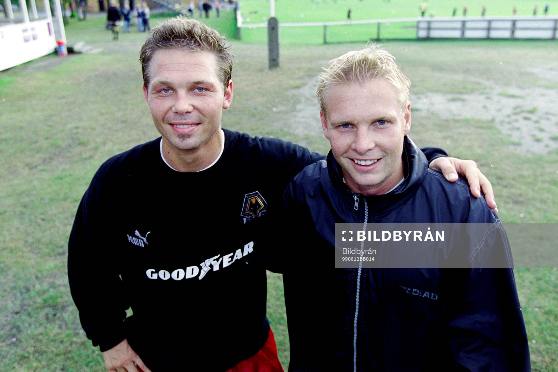 Fotboll, Mjällby, Träning: Pontus Andersson och Jonas Andersson, Mjällby. 