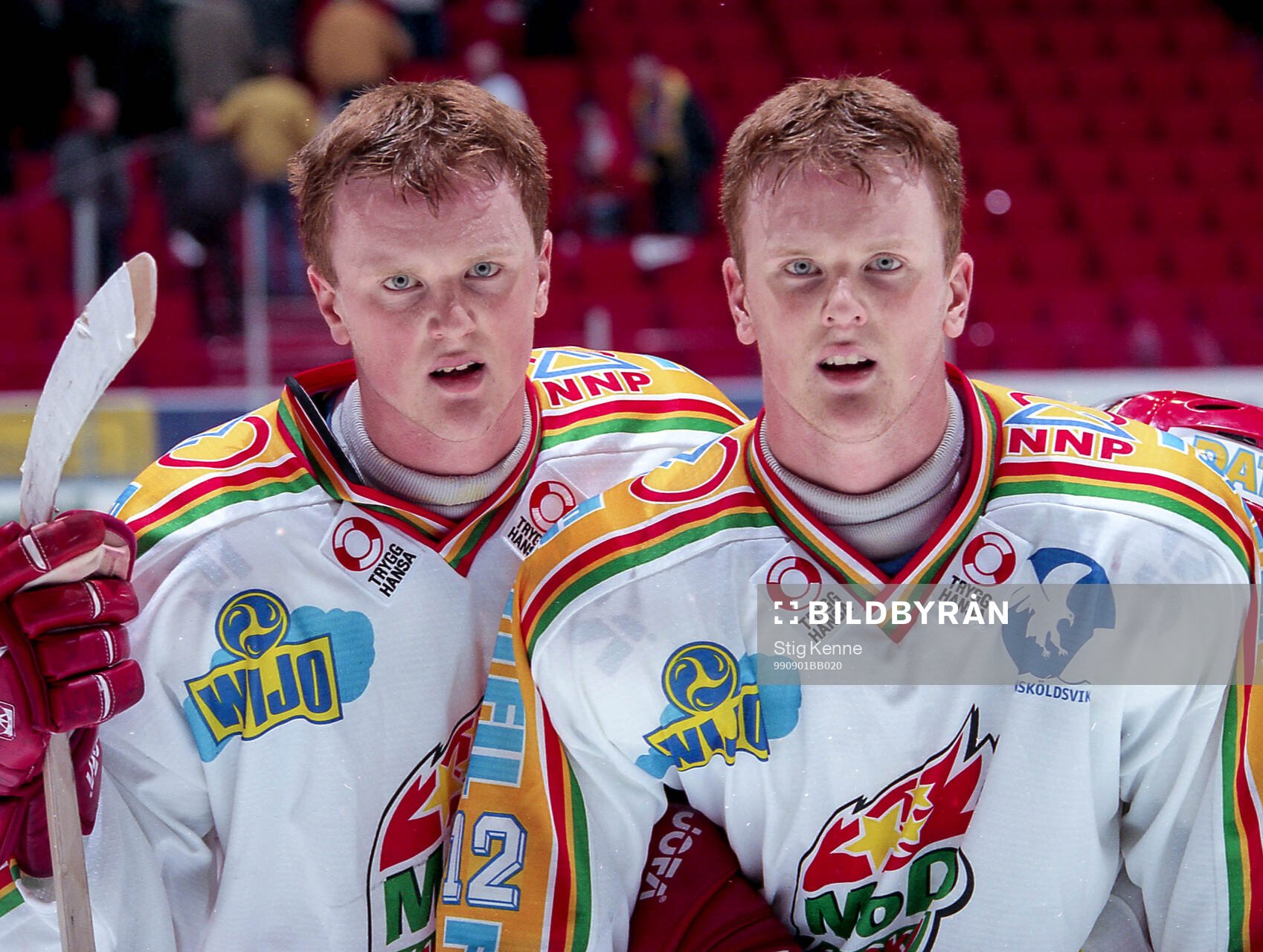 Henrik Sedin and Daniel Sedin of MoDo (Swedish hockey