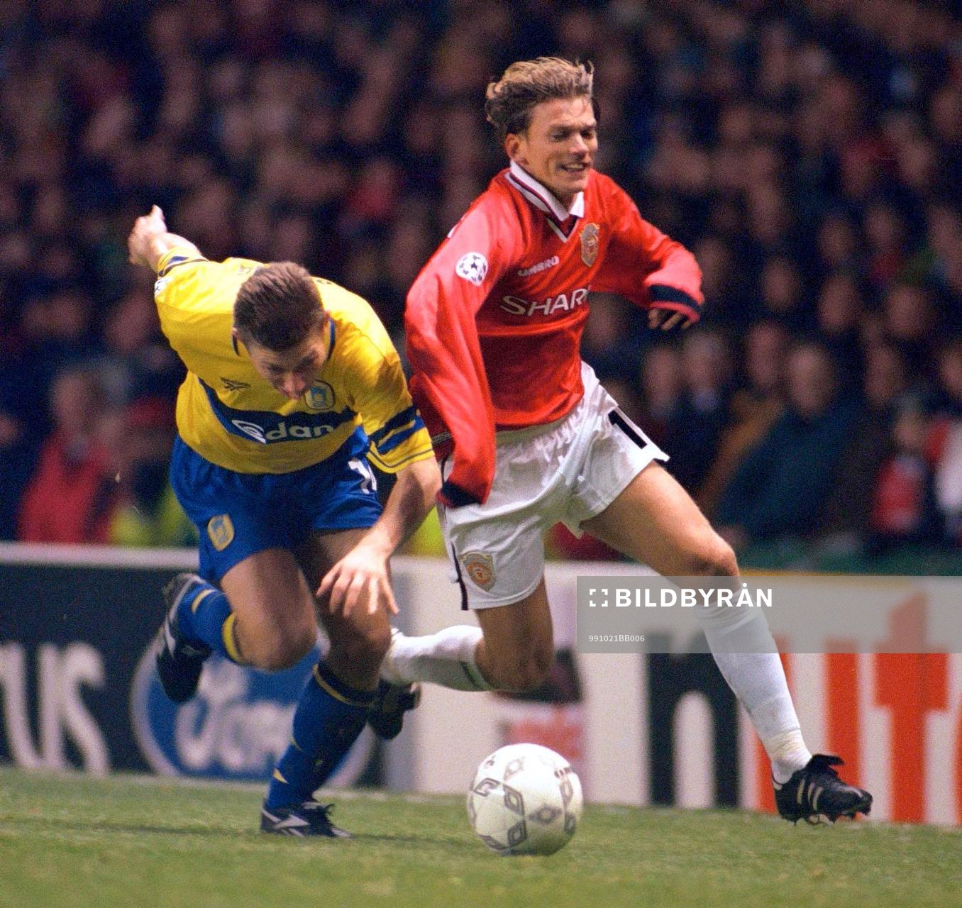 Jesper Blomqvist, Manchester United och Sören Colding,