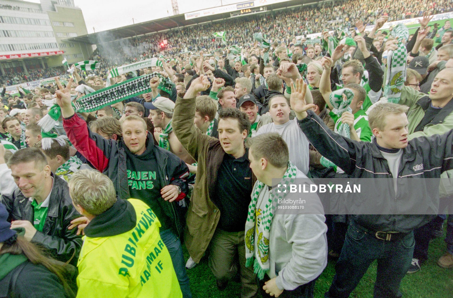 Hammarbys fans jublar