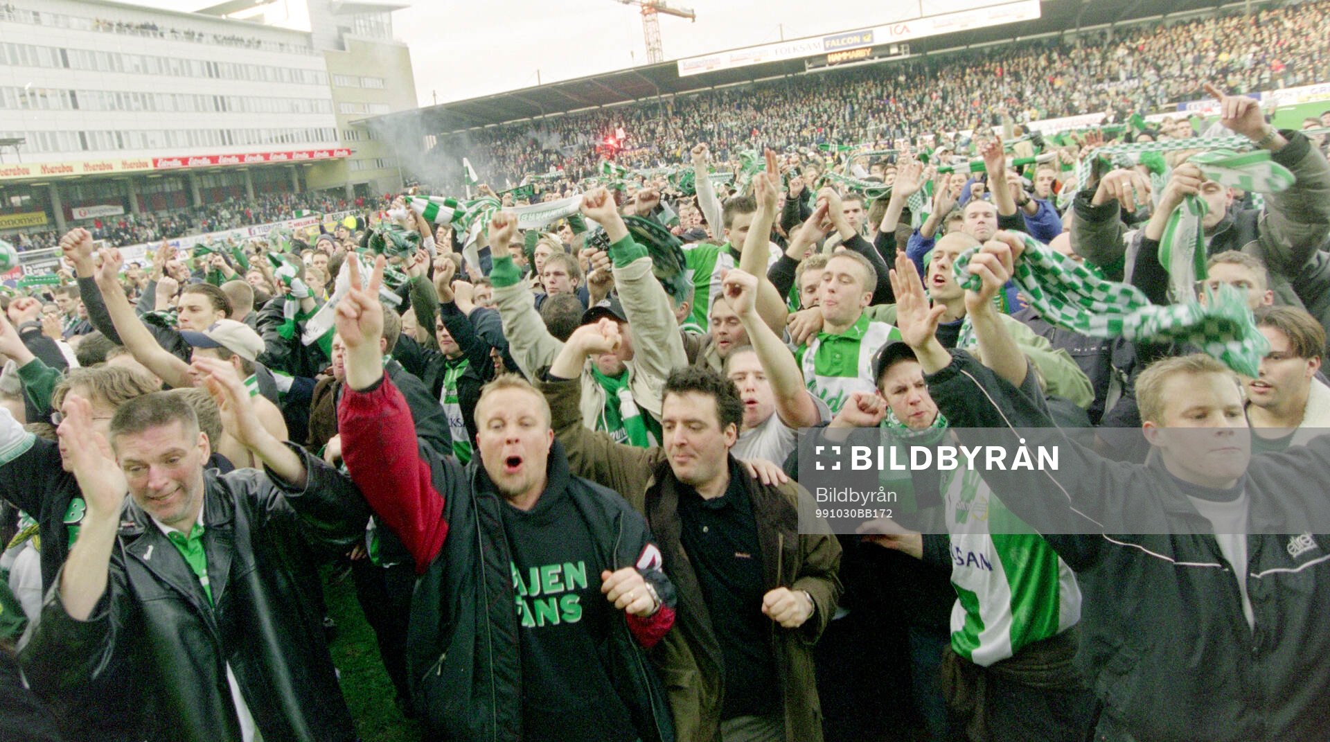 Hammarbys fans jublar