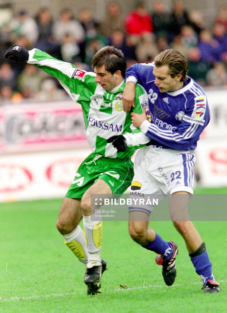 Hammarbys Kennedy Bakircioglu mot Trelleborgs Markus Persson