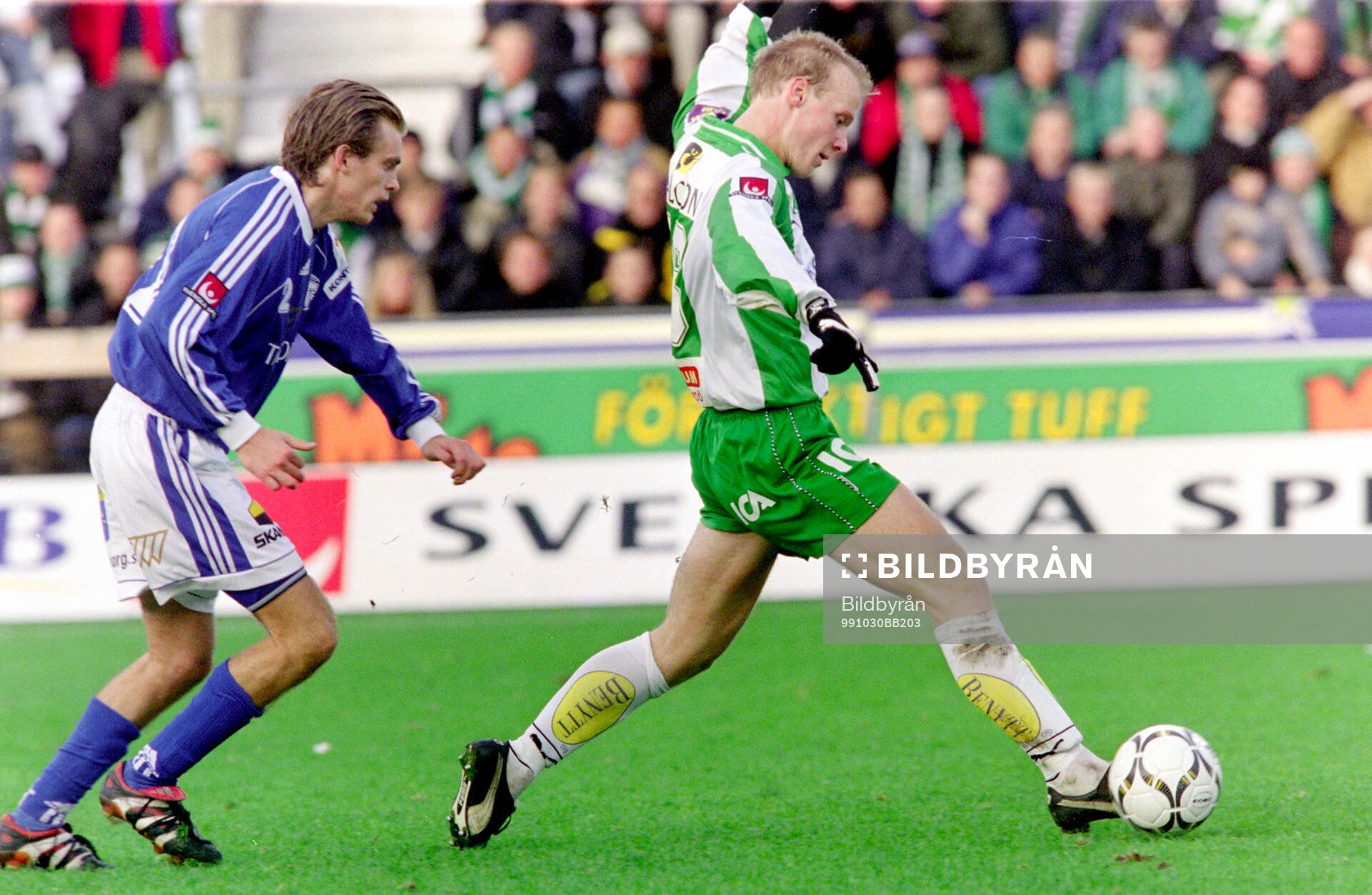 Hammarbys Mikael Andersson mot Trelleborgs Markus Persson