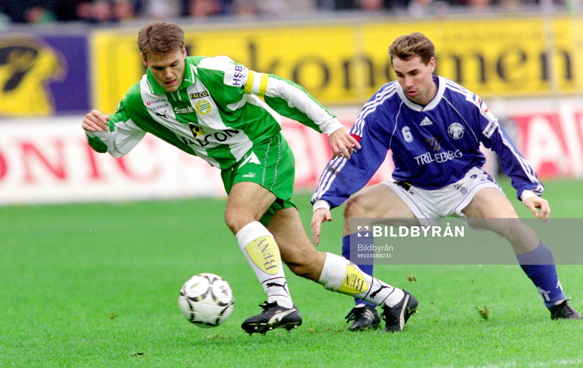 Hammarbys Mikael Hellström mot Trelleborgs Mattias Kronvall