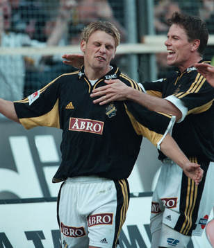 Daniel Hoch och Christer Mattiasson, AIK jubel