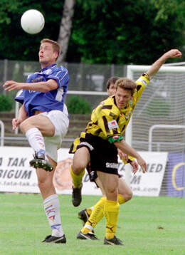  Trelleborgs Mika Kottila mot Hammarbys Mikael Hellström. 