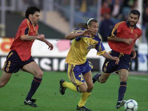 Henrik Larsson, Sverige och Agustin Aranzabal och Josep
