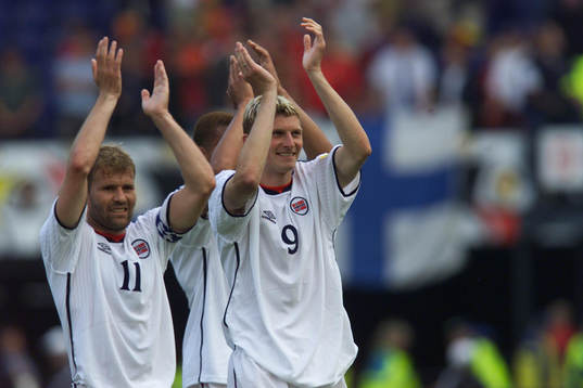  Bent Skammelsrud och Tore André Flo, Norge jublar