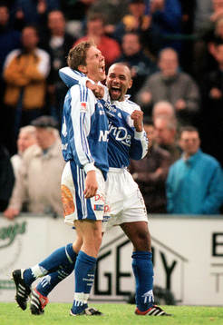  Dennis Östlundh och Cain Dotson, Sundsvall (Jubel)