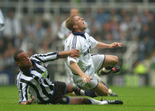  Sergei Rebrov, Tottenham och Alain Goma, Newcastle.