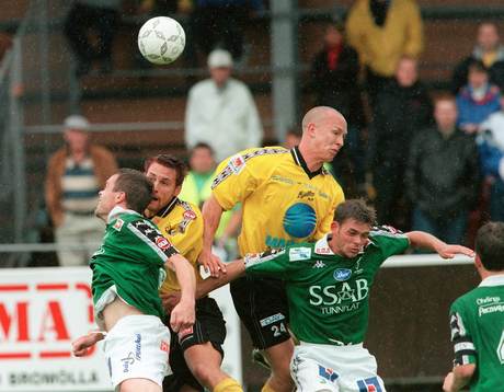 Fotboll, Superettan, Mjällby - Brage. Garret Kusch,