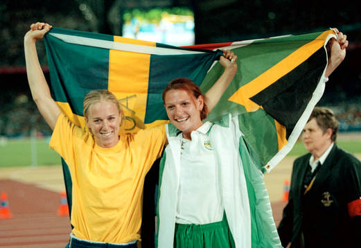 Kajsa Bergqvist, Brons och Hestrie Cloete, Sydafrika Silver