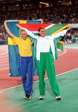 Kajsa Bergqvist, Sverige och H. Cloete, Sydafrika