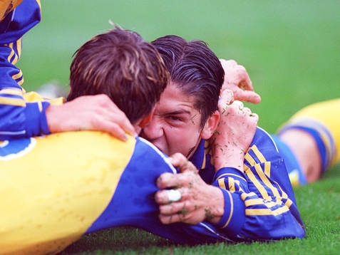  Lars Nilsson och Bojan Djordic, Sverige jubel