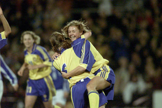 Tina Nordlund, Sverige har gjort 1-0 för Sverige