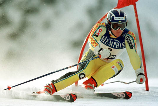 Fredrik Nyberg slutade trea i herrarnas storslalom