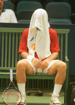 Stockholm. Stockholm Open. Magnus Norman i matchen mot