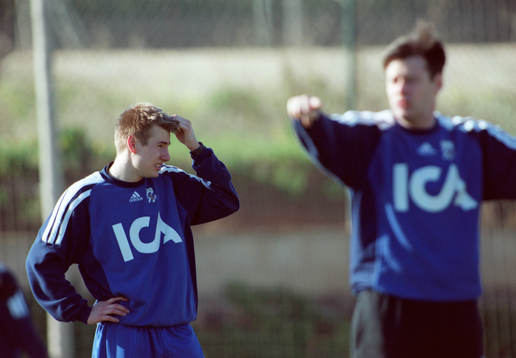 Daniel Westlin och tränare Stefan Lundin, IFK Göteborg