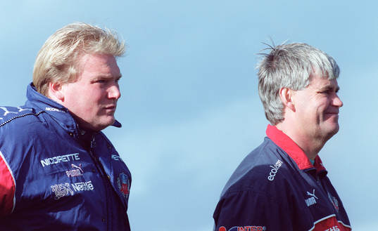 Hans Carell, lagledare och Nanne Bergstrand, tränare