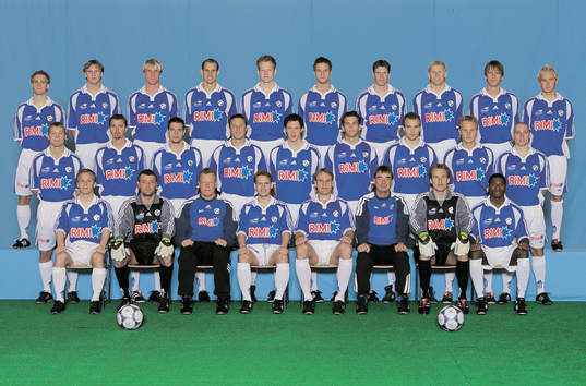   Emil Jensen, Daniel Karlsson, Petter Hansson, Henrik Bertilsson,Michael Svensson, Börje Sundvall, Joel Borgstrand, Per Johansson, Tommy Jönsson, Martin Ekström. Mellersta raden fr v: Robert Andersson, Stefan Vennberg, Stefan Selakovic, Fredrik Gustafson, Mikael Nilsson, John Claesson, Christian Lundström, Roger Nordstrand, Jon Björklund. Främre raden fr v:  Björn Carlsson, Conny Johansson, Jan Andersson (ass. tränare), Fredrik Andersson, Torbjörn Arvidsson, Tom Prahl (tränare), Håkan Svensson, Samuel Wowoah.
