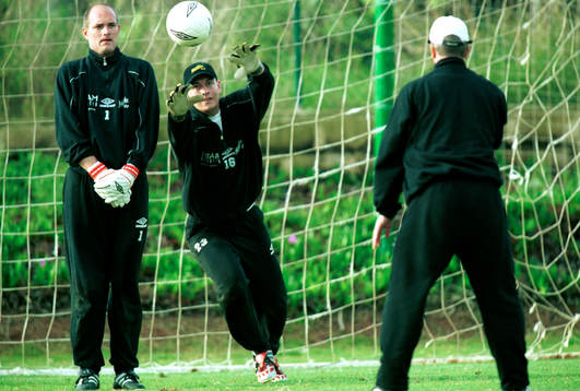 målvakter Fredrik Olsson och Amel Hrnjic