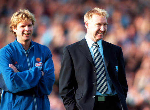  Jan-Olov Kinnvall och Michael Anderssson, tränare, Malmö FF.
