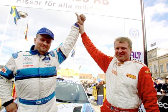 Växjö. Rally. Mats Jonsson som blev tvåa i Sydsvenska