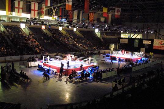 Belfast. Box-VM. Interiör från bosningshallen i Belfast