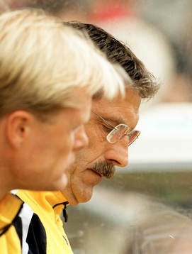 Olle Nordin, tränare AIK och Peter Larsson, assisterande