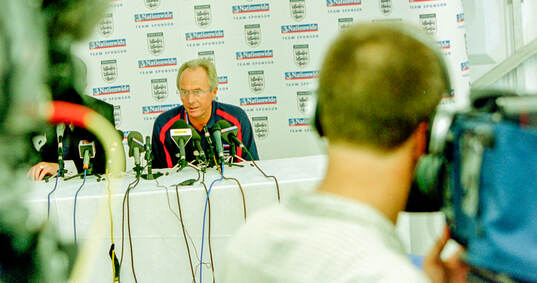  England manager Sven-Goran Eriksson during a press conference.