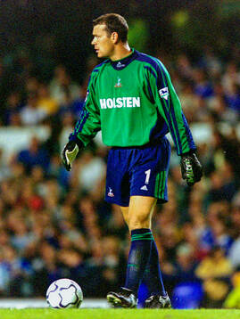  Goalkeeper Neil Sullivan of Tottenham.