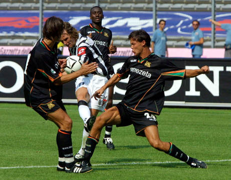 Fotboll, italiensk, Juventus - Venezia. Joachim Björklund,