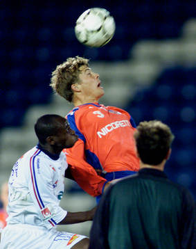 Nickduell mellan Jeffrey Aubynn, Örgryte och Ola Nilsson,