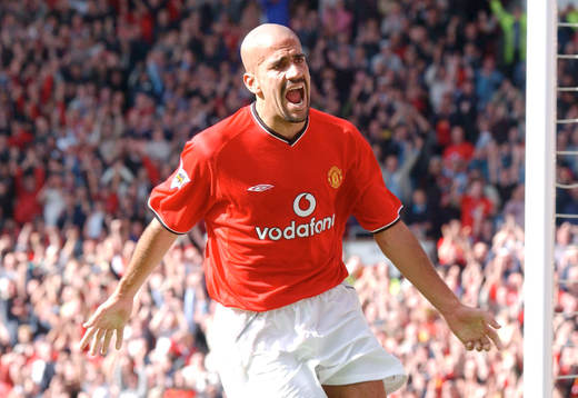  Juan Veron, Manchester United, jubel
