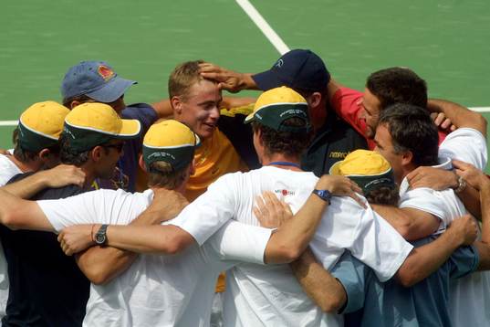 Tennis, Davis Cup. Australien lag firar - Lleyton Hewitt i