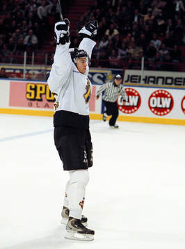 Ishockey, Elitserien. Per-Anton Lundström, AIK, jubel