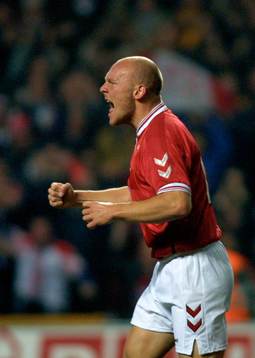Fotboll, VM-kval, Thomas Gravesen, Danmark, jubel