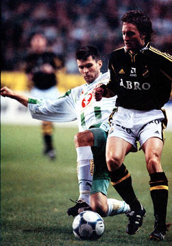 Fotboll, Allsvenskan, AIK - Hammarby. Trym Bergman,