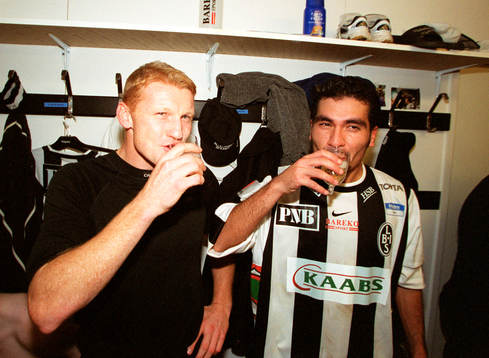 Urban Stoltz, tränare och Hasan Cetinkaya, Landskrona