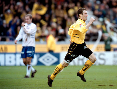  Elfsborg spelar i allsvenskan även nästa år genom dagens seger över Norrköping. Målskytten Jurica Siljanoski jublar efter segermålet